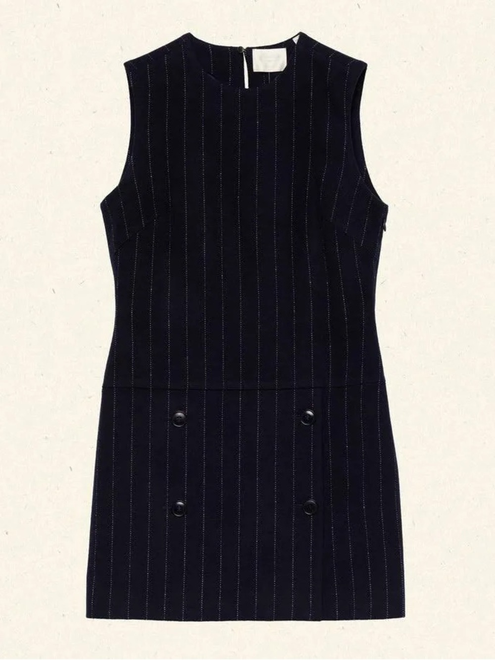 Doen Polly Dress Pinstripe Sleeveless Shift Mini Dress
